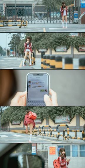 老婆运动时接听老公电话